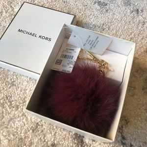 Michael Kors Fur Pom Keychain (BNIB)